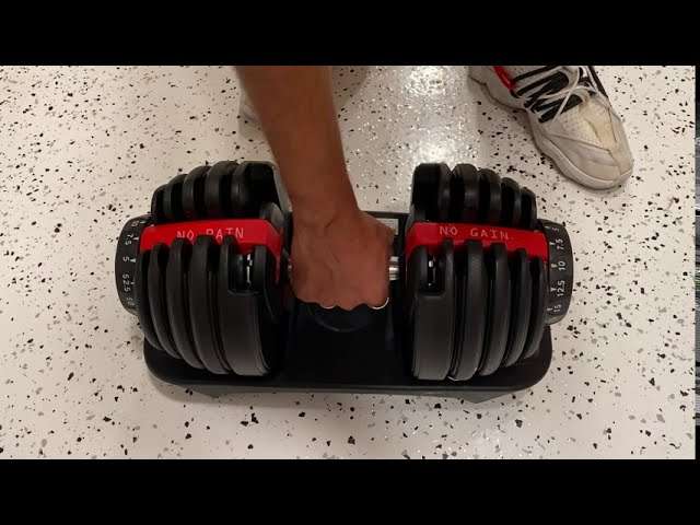 how do adjustable dumbbells work