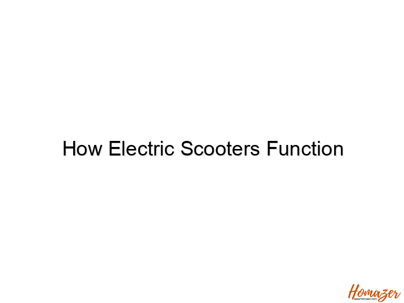 how electric scooters function 771
