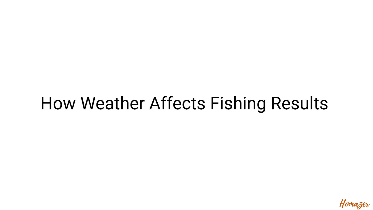 How Weather Affects Fishing Results