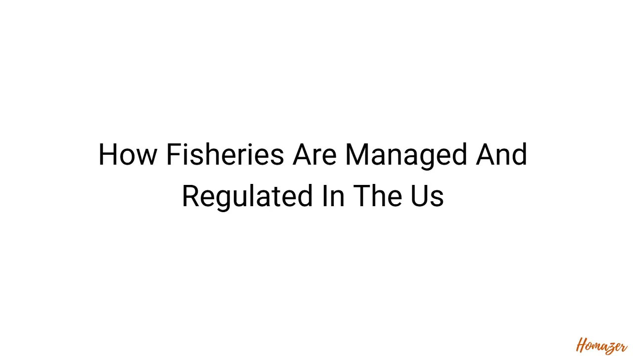 How Fisheries Are Managed And Regulated In The Us