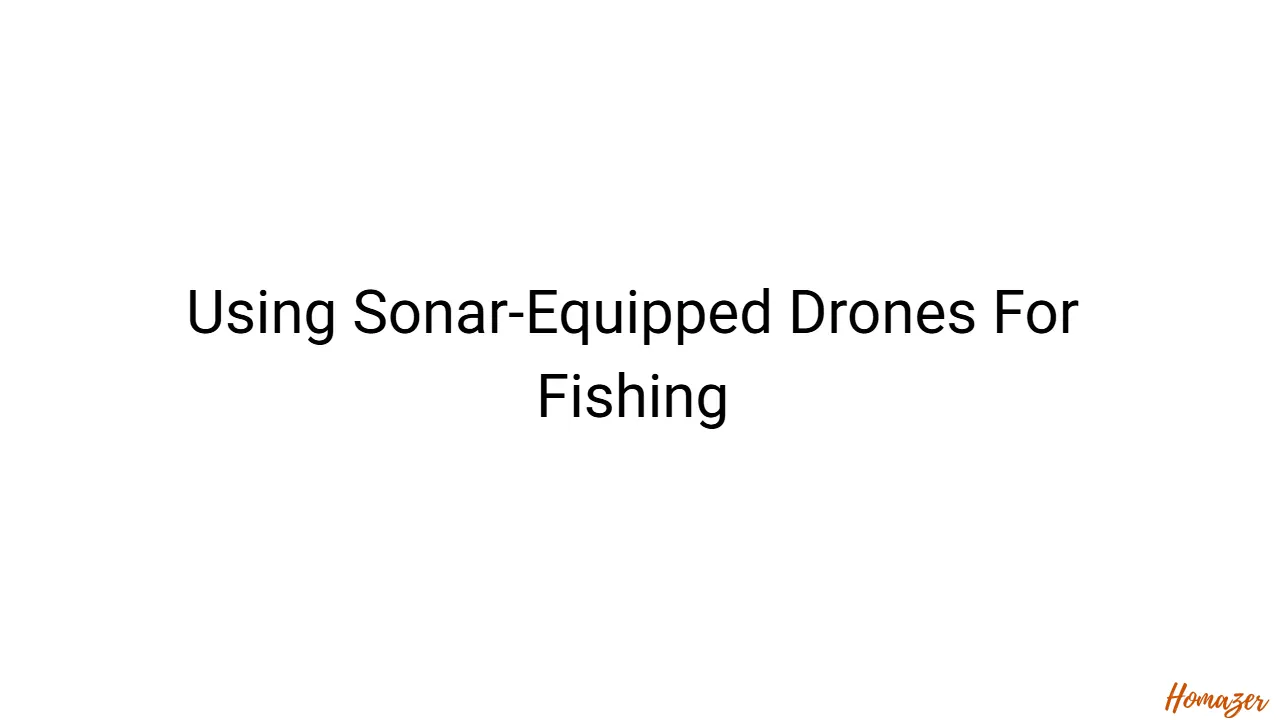 Using Sonar-Equipped Drones For Fishing