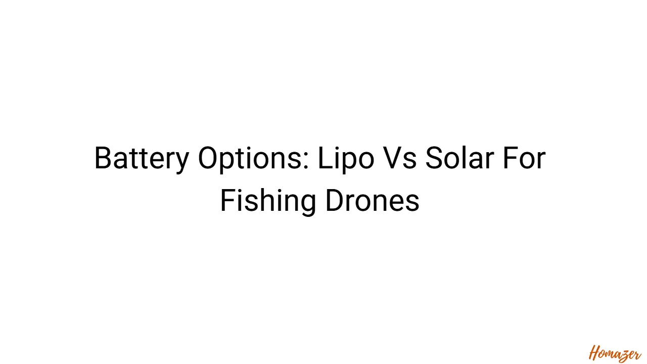 Battery Options: Lipo Vs Solar For Fishing Drones