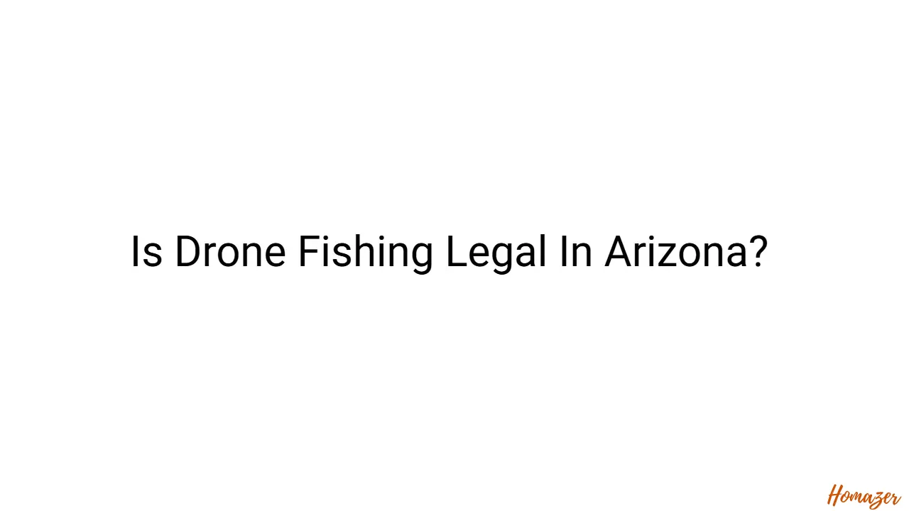 Is Drone Fishing Legal In Arizona?