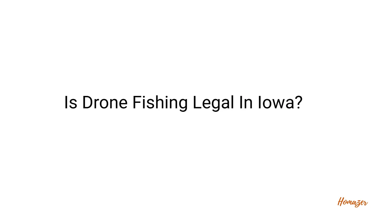Is Drone Fishing Legal In Iowa?
