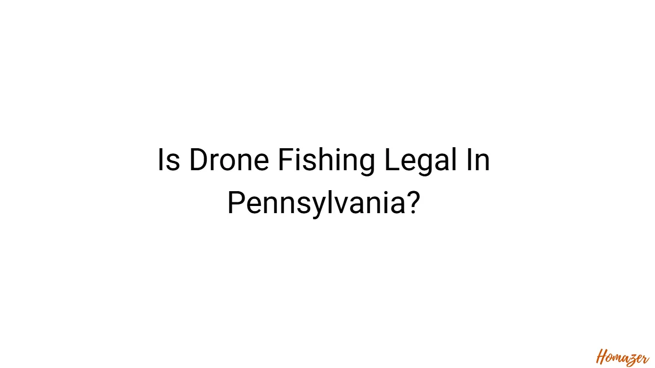 Is Drone Fishing Legal In Pennsylvania?